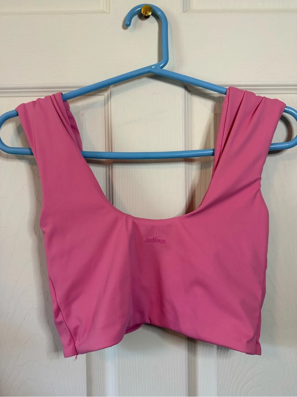Aralina Pink Ruched Two-Piece Active Set Shorts Sports Bra Size Small